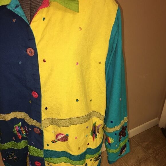 Quaker Factory lined blazer size Large nautical - Picture 2 of 8